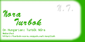 nora turbok business card